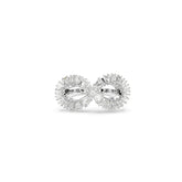 Hyperbola cocktail ring, Infinity, White, Rhodium plated